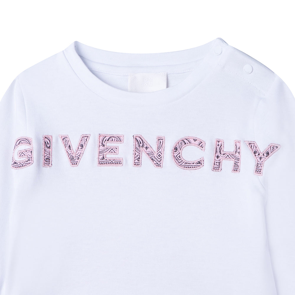 Givenchy Baby Girl Bandana Print T-shirt White