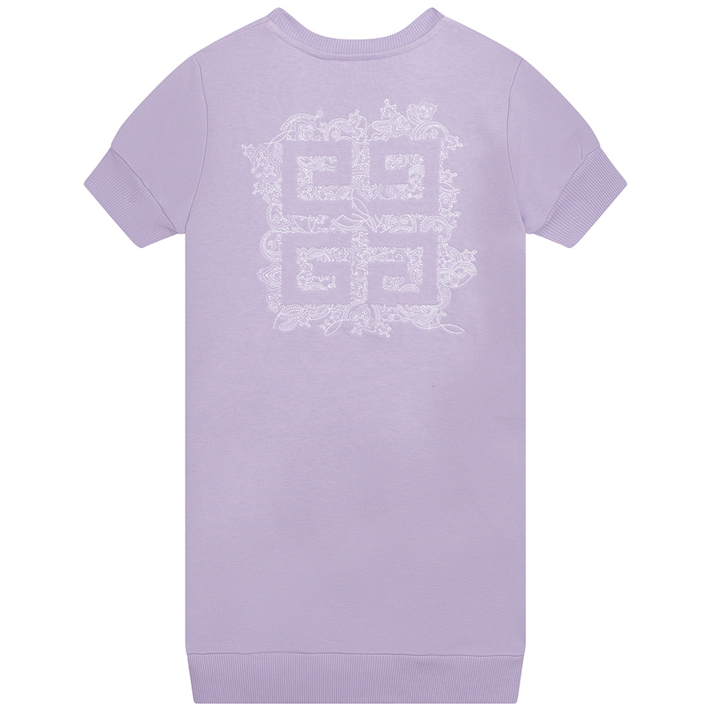 Givenchy Girls Bandana Logo Dress Purple