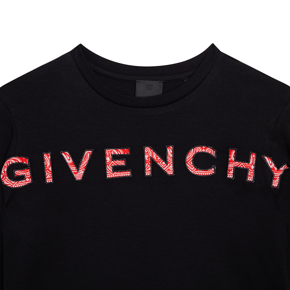 Givenchy Girls Bandana Print Logo Dress Black