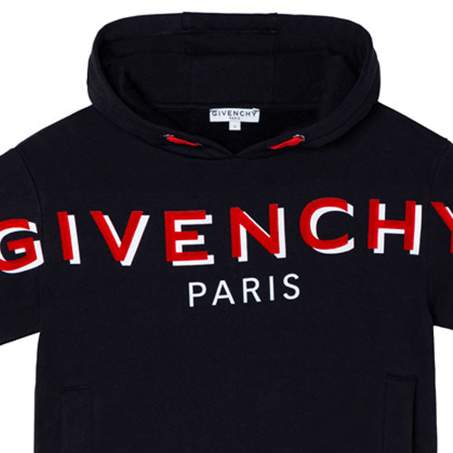 Givenchy - Girls Black Logo Print Hoodie