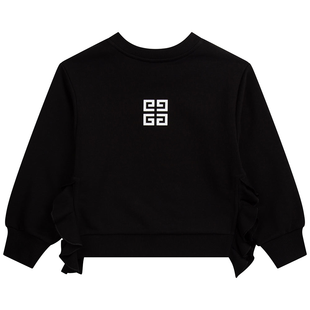 Givenchy Girls 4g Logo Twill Sweater Black