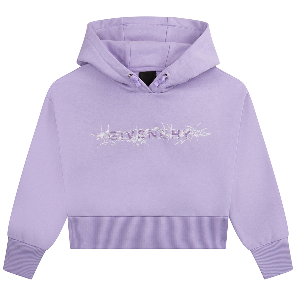 Givenchy Girls Logo Hoodie Purple