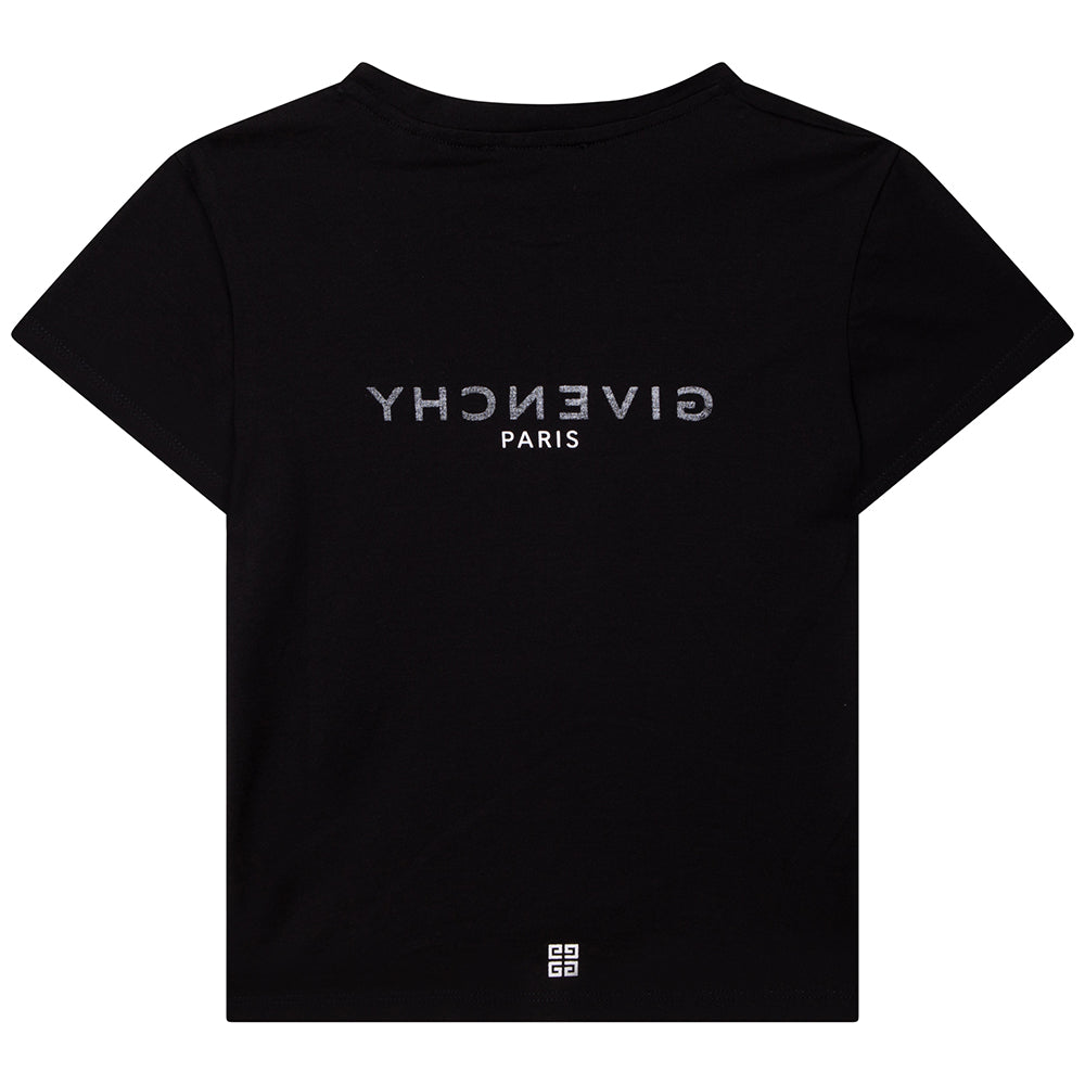 Givenchy Girls Reverse Logo T-shirt Black