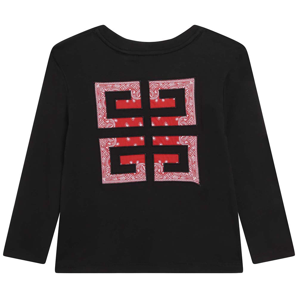 Givenchy Kids Unisex Bandana Print Sweater Black
