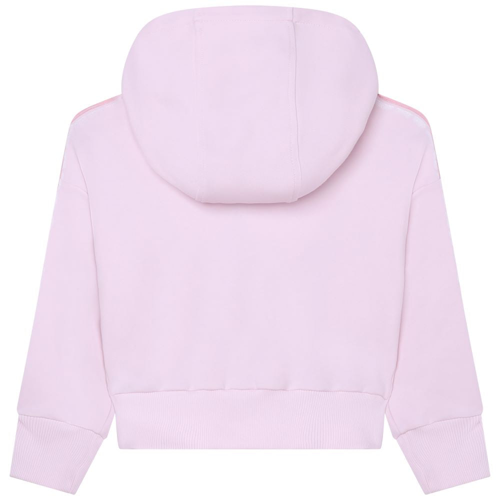 Givenchy Girls Tape Logo Zip Hoodie Pink