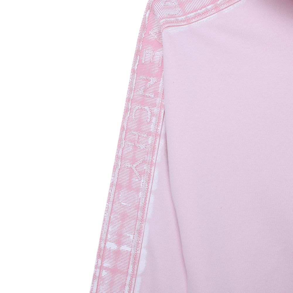 Givenchy Girls Tape Logo Zip Hoodie Pink