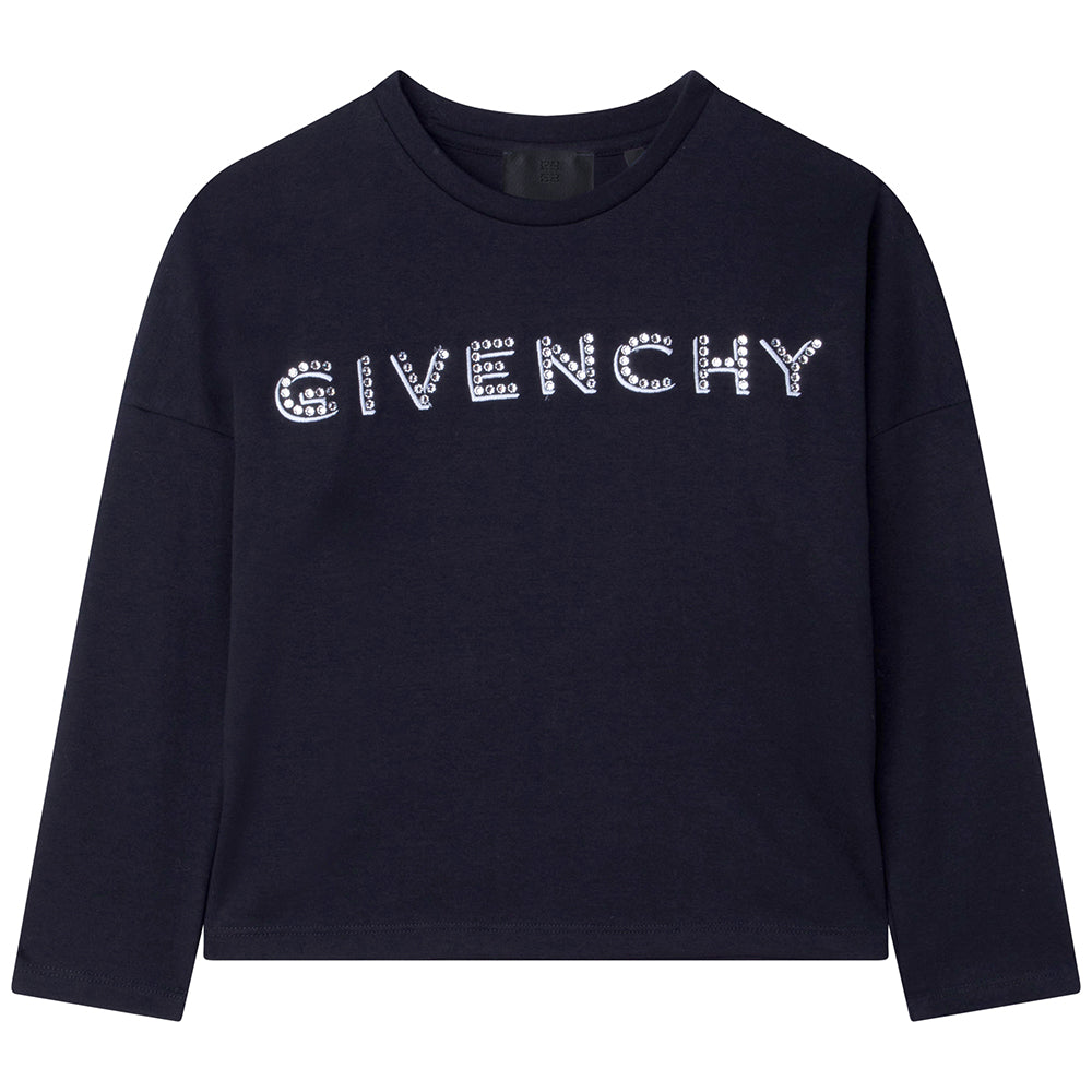 Givenchy Girls Swarovski T-shirt Black