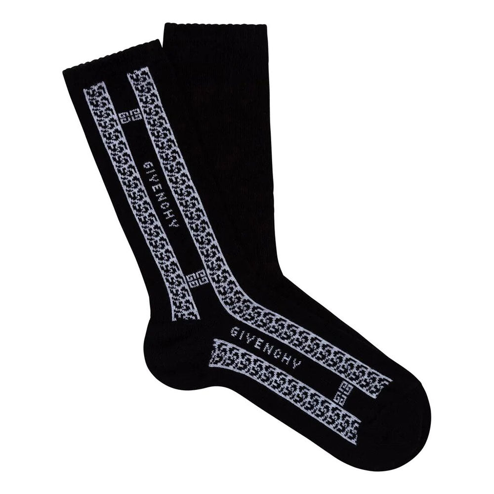 Givenchy Boys Chain Logo Socks Black