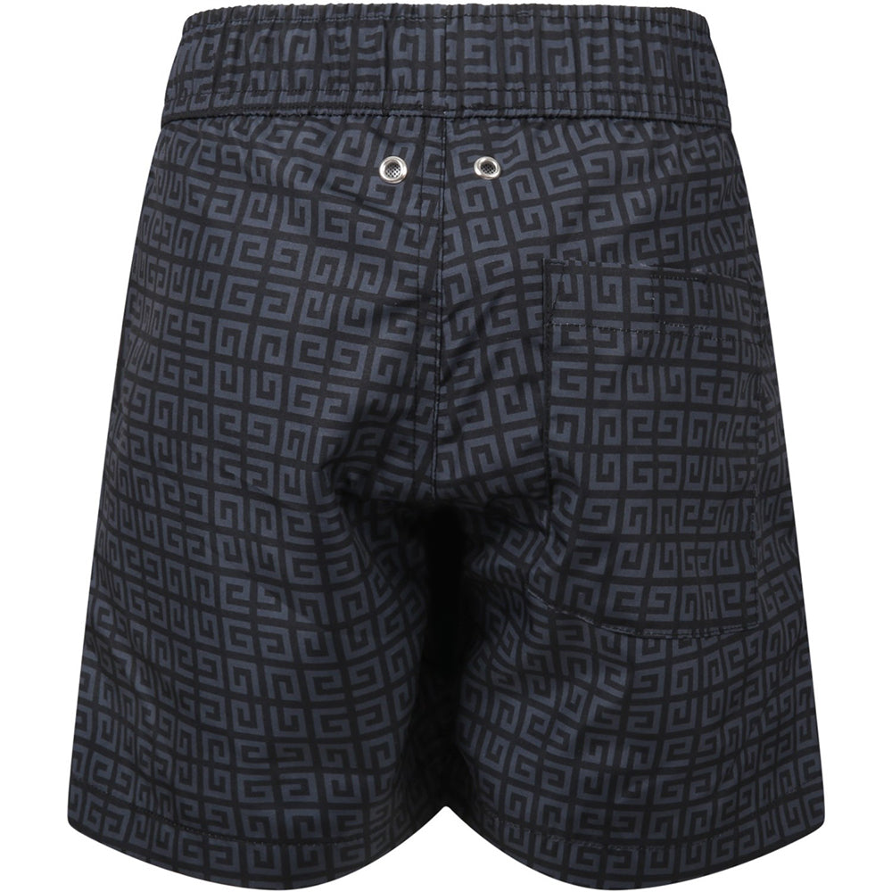 Givenchy Boys Logo Swim-Shorts Black