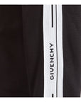 Givenchy Boys Tape Logo Zip Top Black