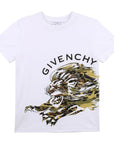 Givenchy Boys Logo Tiger T-Shirt White