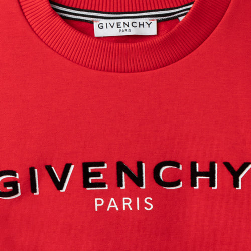 Givenchy - Boys Red Logo Print Sweater