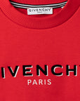 Givenchy - Boys Red Logo Print Sweater