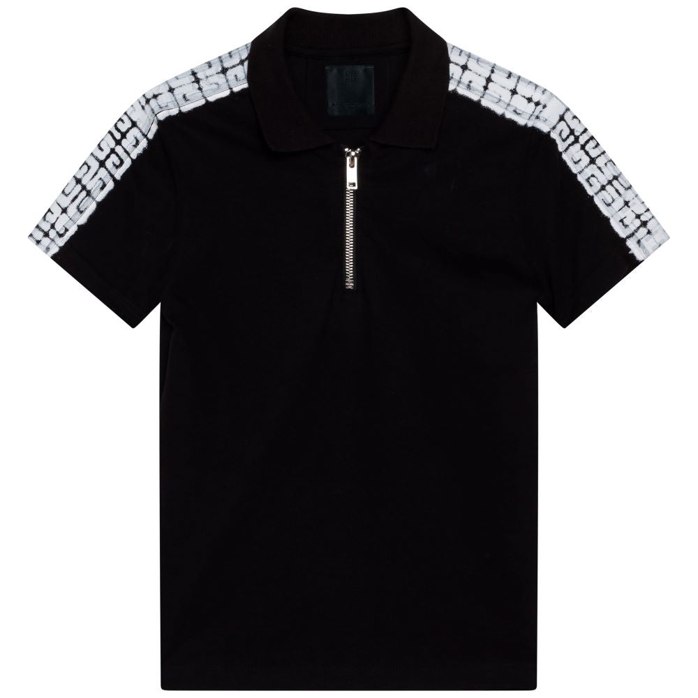 Givenchy Boys 4G Chain Polo Shirt Black