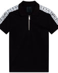 Givenchy Boys 4G Chain Polo Shirt Black