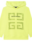 Givenchy Boys 4G Print Hoodie Yellow