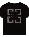 Givenchy Boys Bandana 4G Logo T-shirt Black