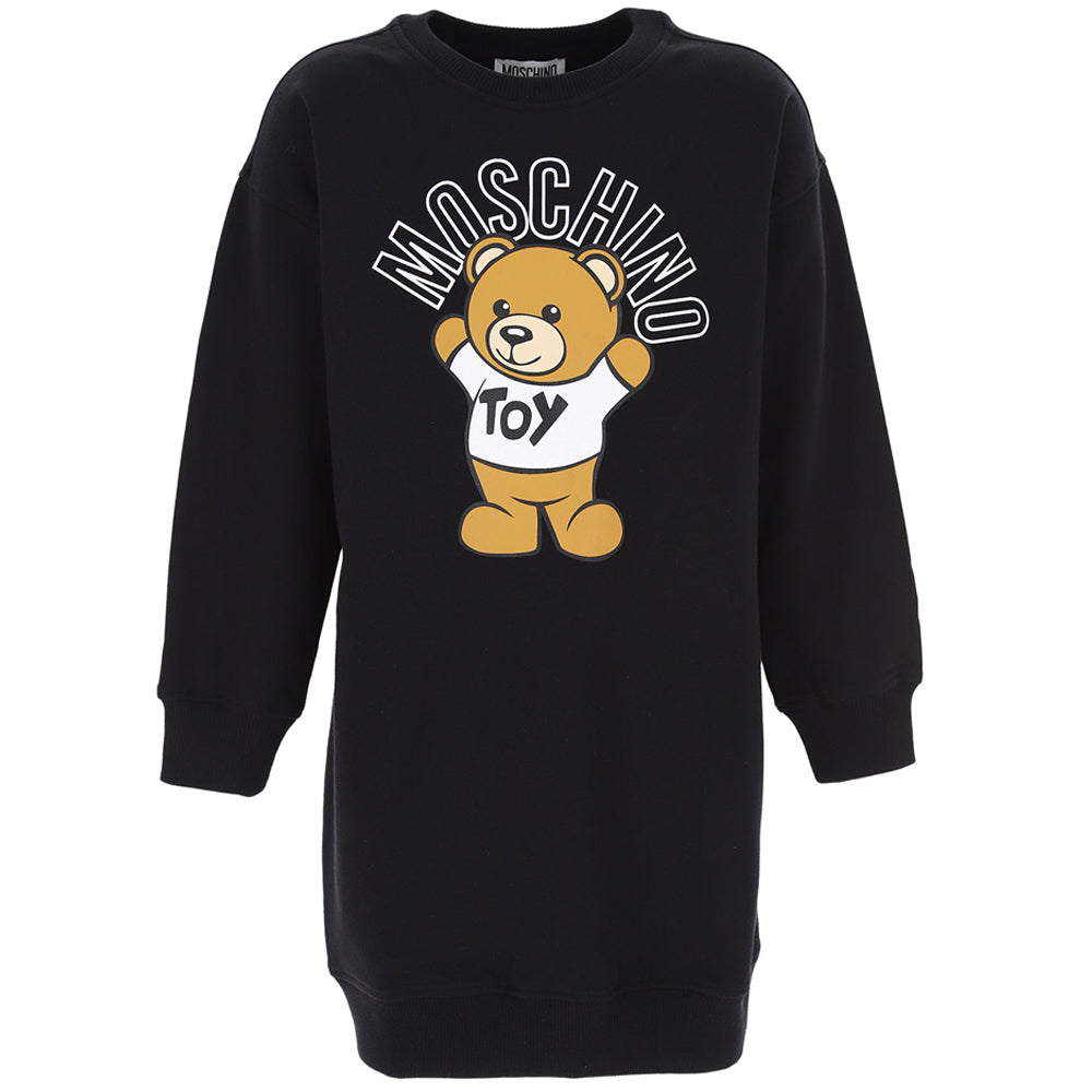 Moschino Girls Teddy Bear Dress Black