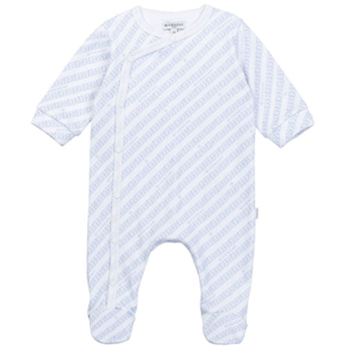 Givenchy - Baby Girls White/Blue Baby Grow