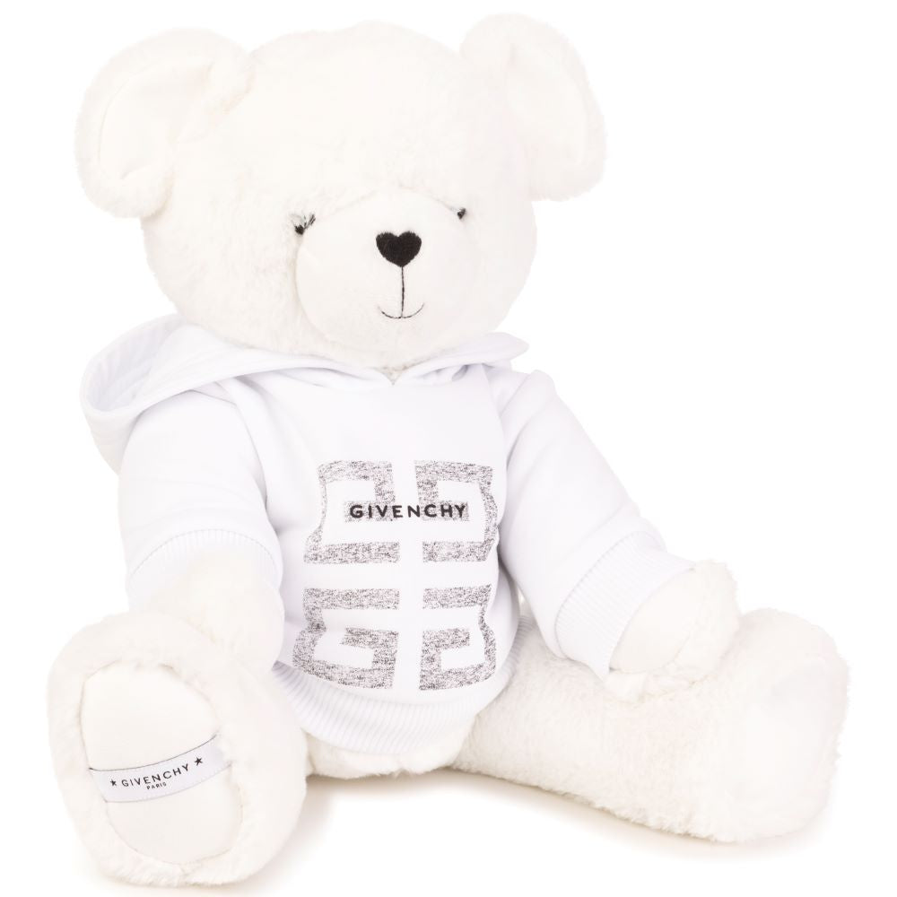 Givenchy Kids 4G Logo Hooded Teddy Bear White