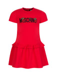 Moschino Girls Strawberry Logo Dress Red
