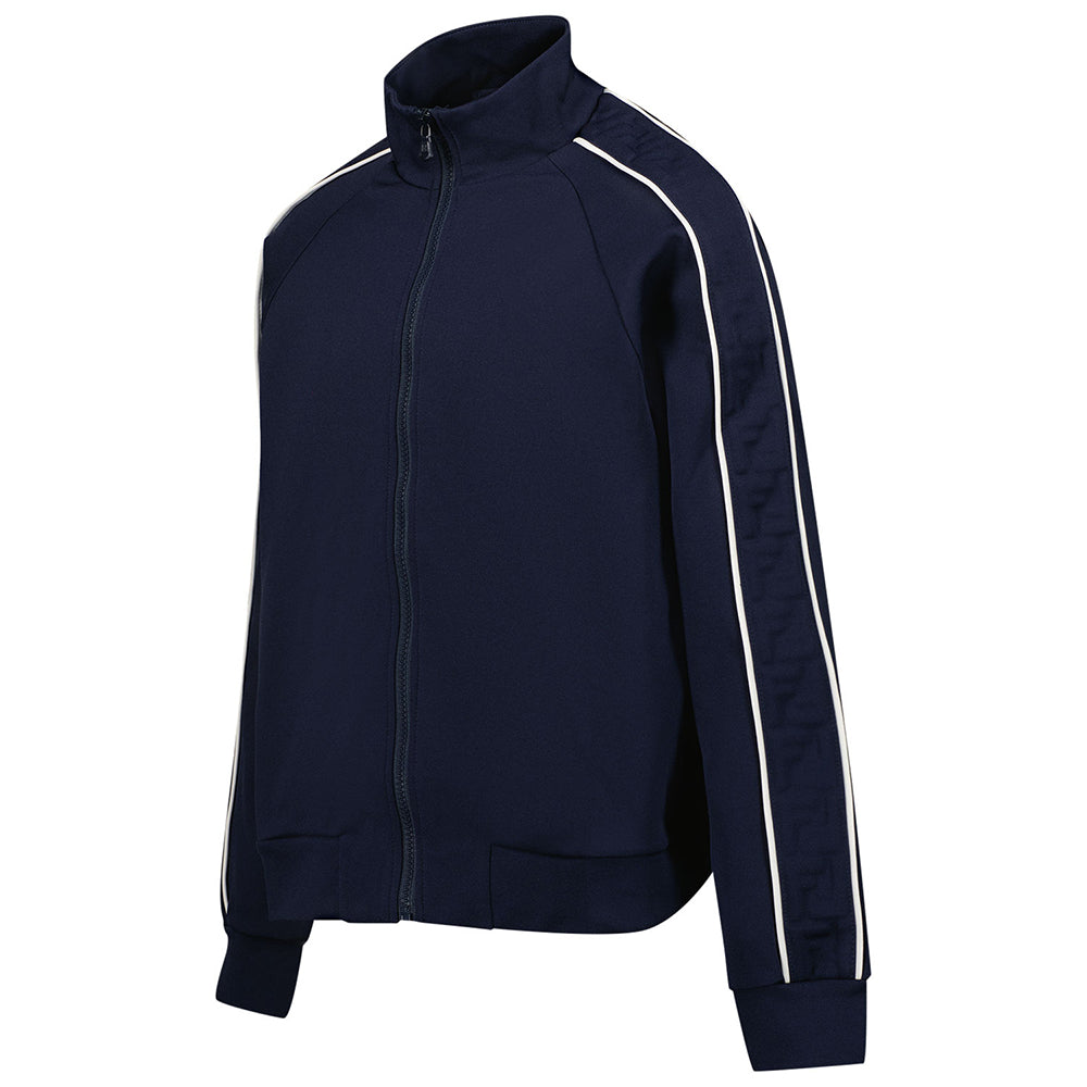 Fendi Boys Embossed Logo Zip Top Navy