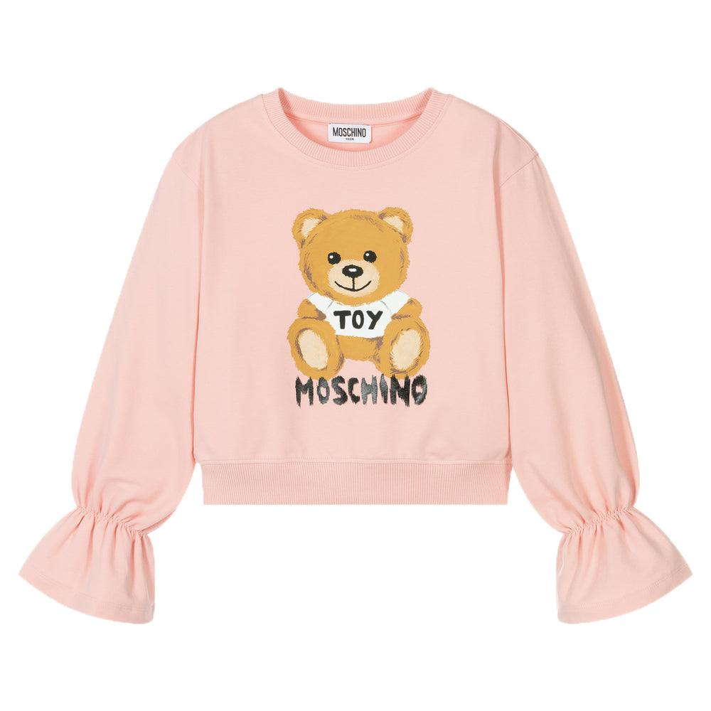 Moschino Girls Bear Sweater Pink