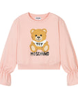 Moschino Girls Bear Sweater Pink