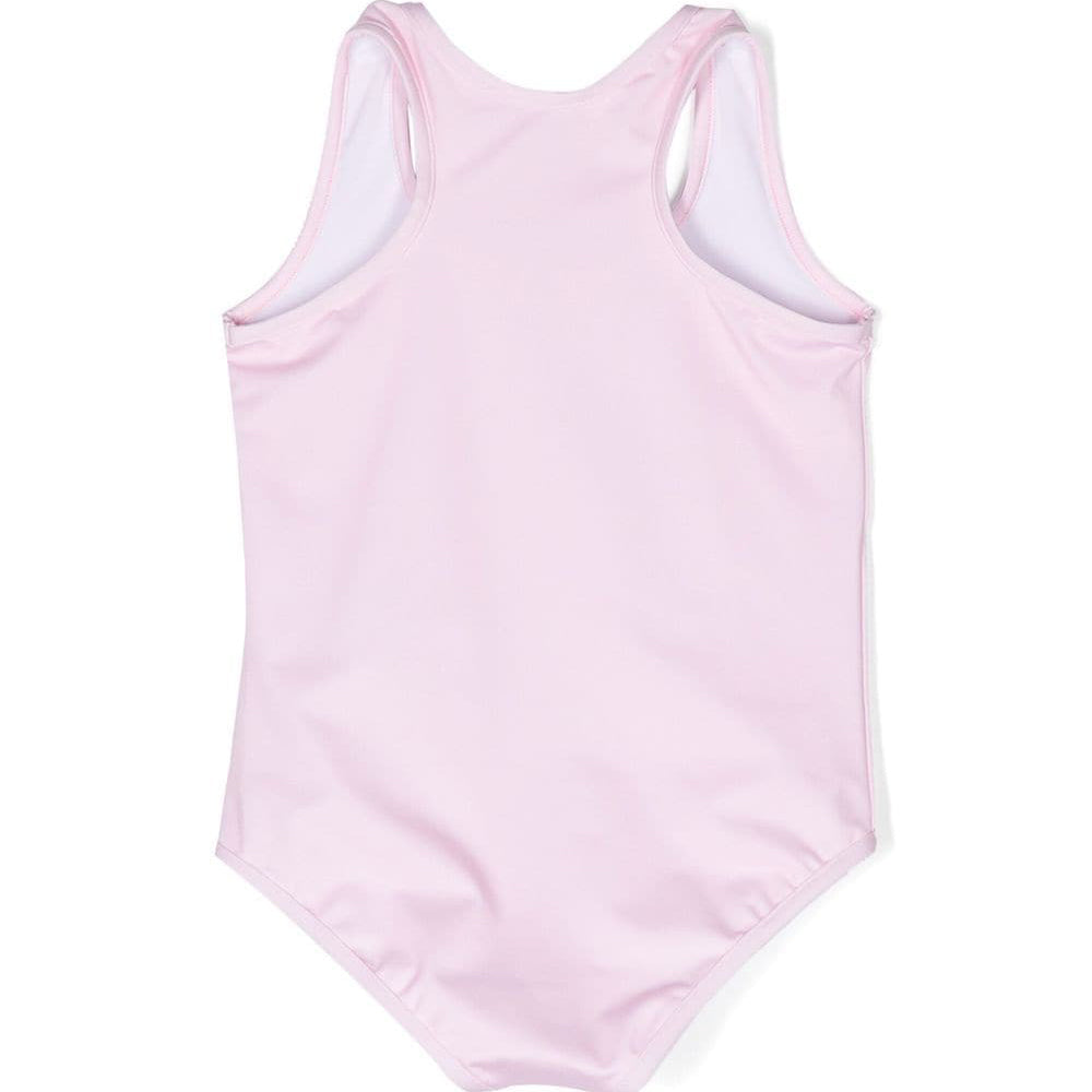 Moschino Girls Teddy Bear Print Swimsuit Pink