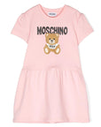 Moschino Girls Teddy Bear Dress Pink