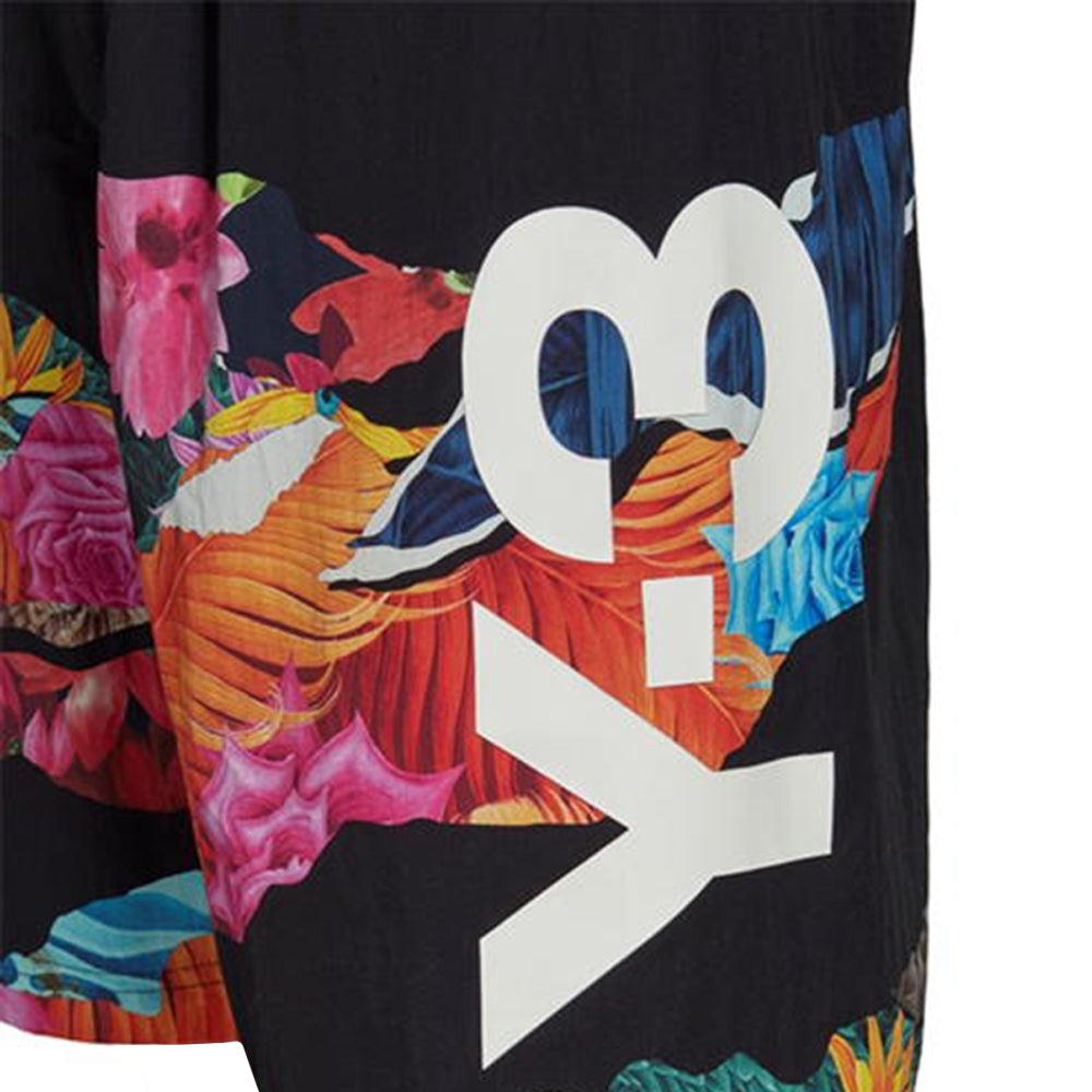 Y-3 Mens Floral Print Swim Shorts Black