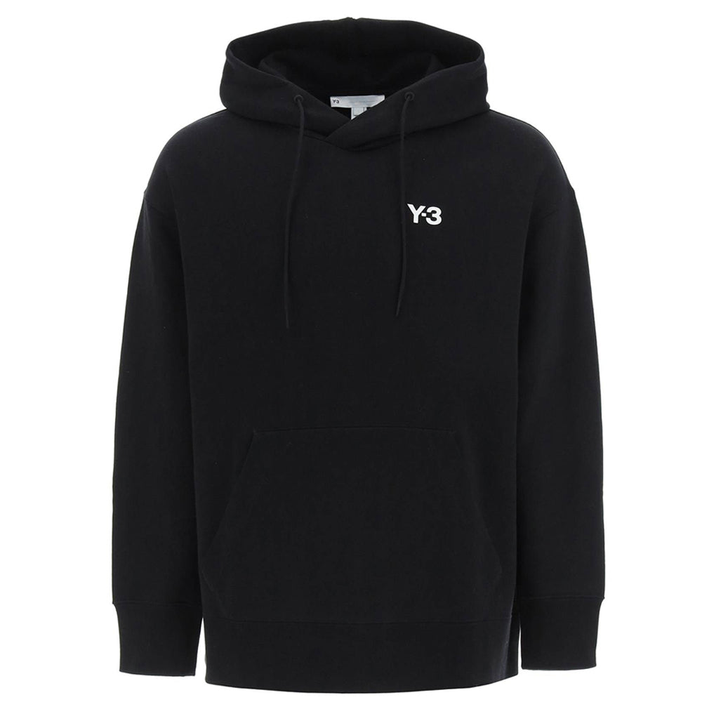 Y-3 Mens Graphic Print Hoodie Black