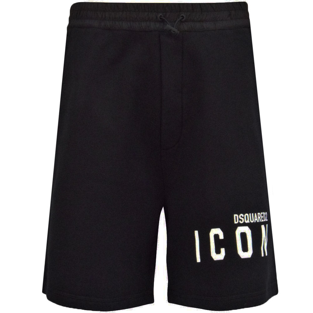 Dsquared2 Men&#39;s ICON Logo Print Track Shorts Black