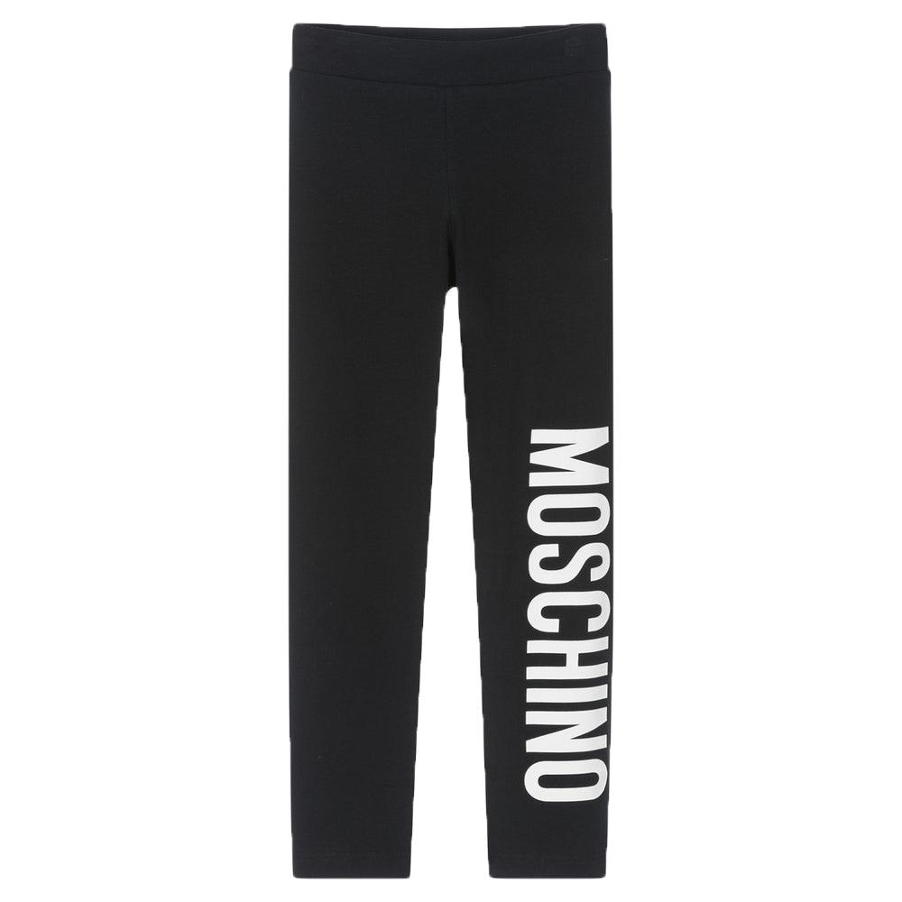 Moschino Girls Logo Leggings Black