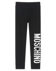 Moschino Girls Logo Leggings Black