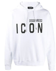 Dsquared2 Men's ICON Print Hooded Sweatshirt White
