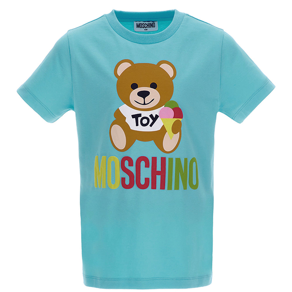 Moschino Boys Teddy Bear Logo T-shirt Blue