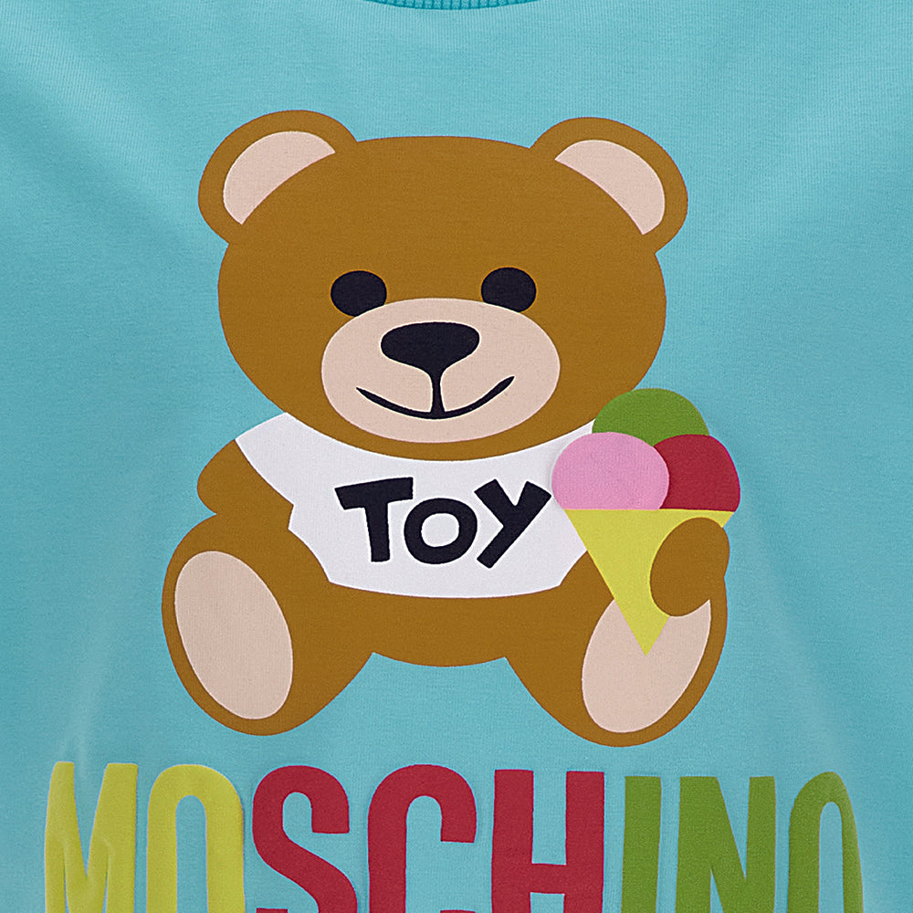 Moschino Boys Teddy Bear Logo T-shirt Blue