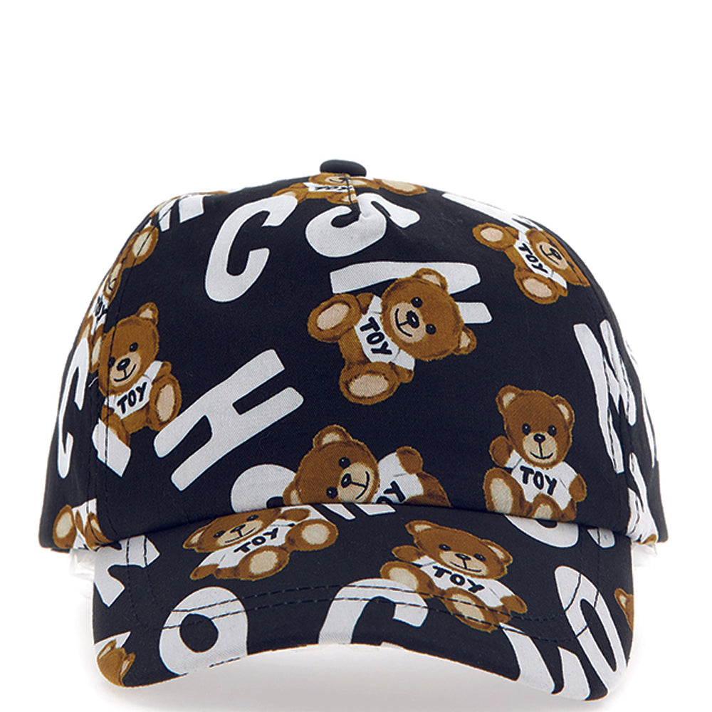 Moschino Boys All-Over Print Logo Baseball Cap Black
