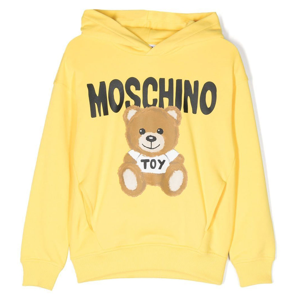Moschino Boys Bear Print Hoodie Yellow