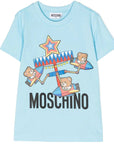 Moschino Boys Teddy Bear Rocket Print T-shirt Blue