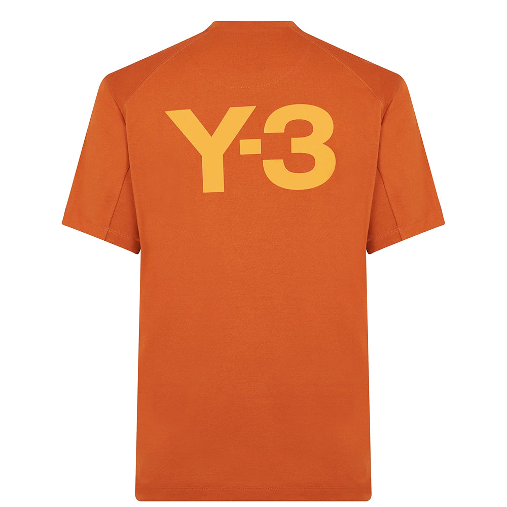 Y-3 Mens Back Logo T-shirt Orange