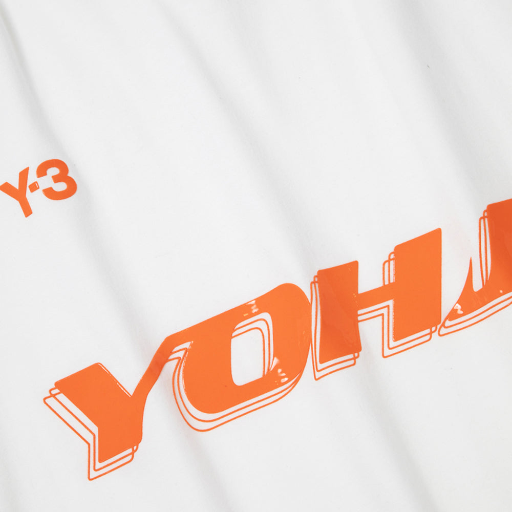 Y-3 Mens Graphic Print T-shirt White
