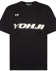 Y-3 Mens Graphic Print T-shirt Black