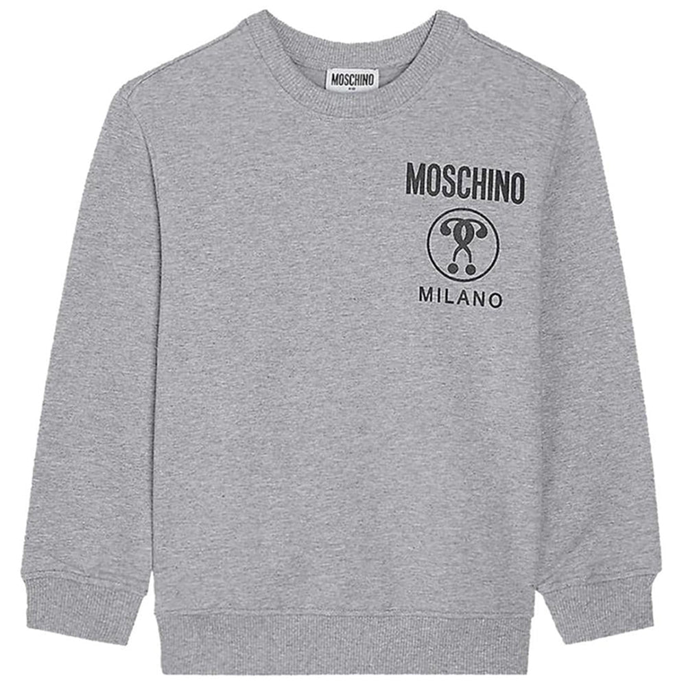 Moschino Boys Logo Sweater Grey