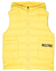 Moschino Unisex Teddy Print Gilet Yellow