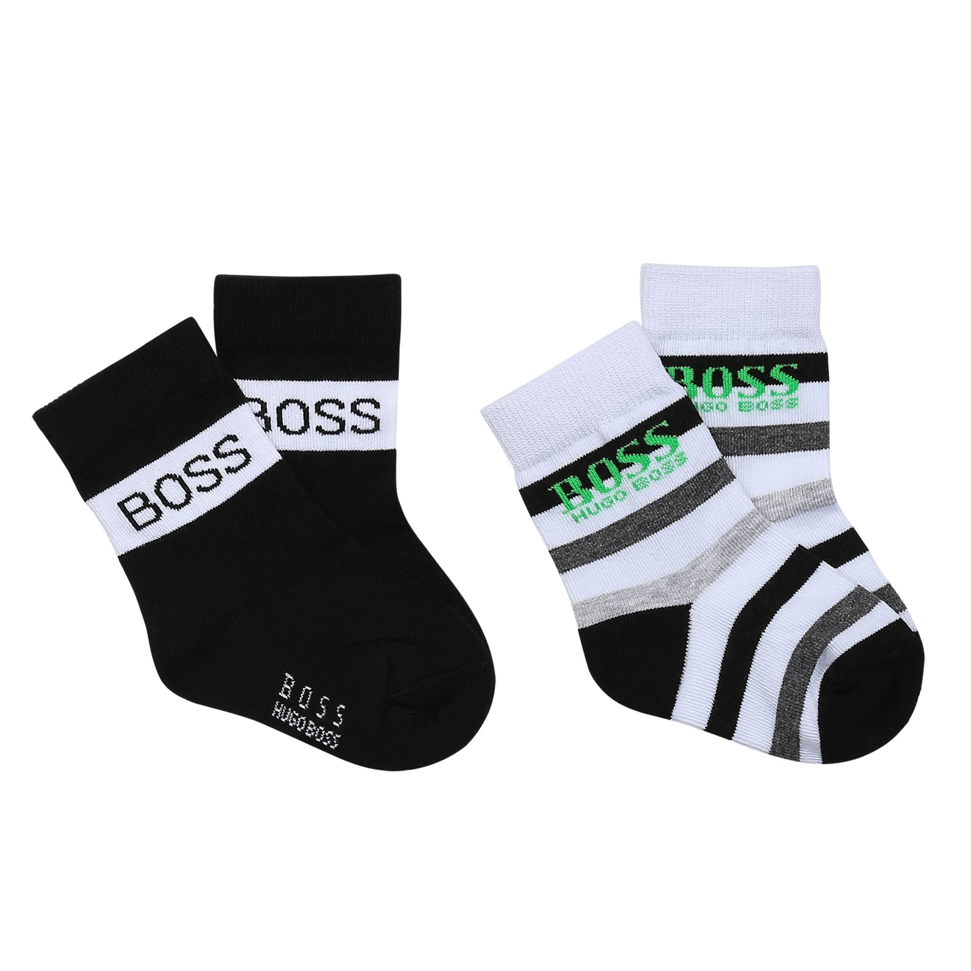 Hugo Boss Baby Black &amp; White Socks (2 Pack)