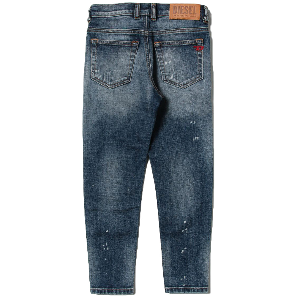 Diesel Boys Distressed Jeans Blue