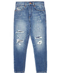 Diesel  Boys Carrot-Fit D-Vider Jeans Light Blue