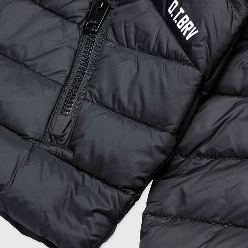 Diesel Boys Hooded Puffer Jacket Black